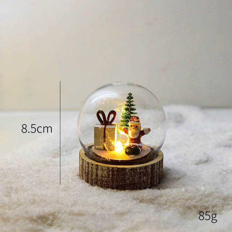 LED Transparent Ball Light Elk Decorative Lights Room Ornaments Child Birthday Gift Party Bedroom Living Room Christmas Decor