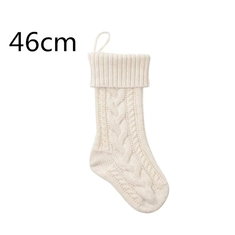 18"/46CM Large Capacity Christmas Gift Bag Decorative Socks Christmas Stocking Hanging Xmas Tree Ornaments Christmas Decorations