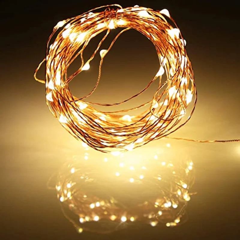 Fairy Lights Battery Operated Wedding Centerpiece Table Decorations Party Christmas Copper Wire String Lights Battery Powered