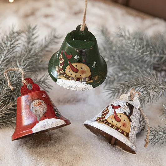 1Pc Christmas Bells Assorted Colors Christmas Bell Ornaments with Hanging String Christmas Tree Ornaments Jingle Bell Decoration