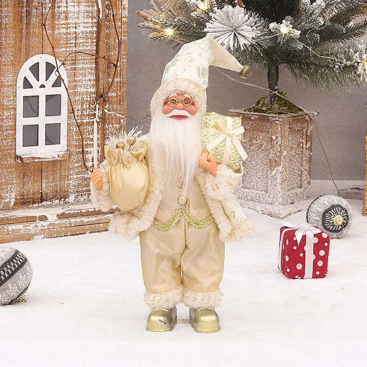 2023 Xmas Decor for Home Navidad Party Ornaments Christmas Ornaments Santa Claus Doll with Gift Bags