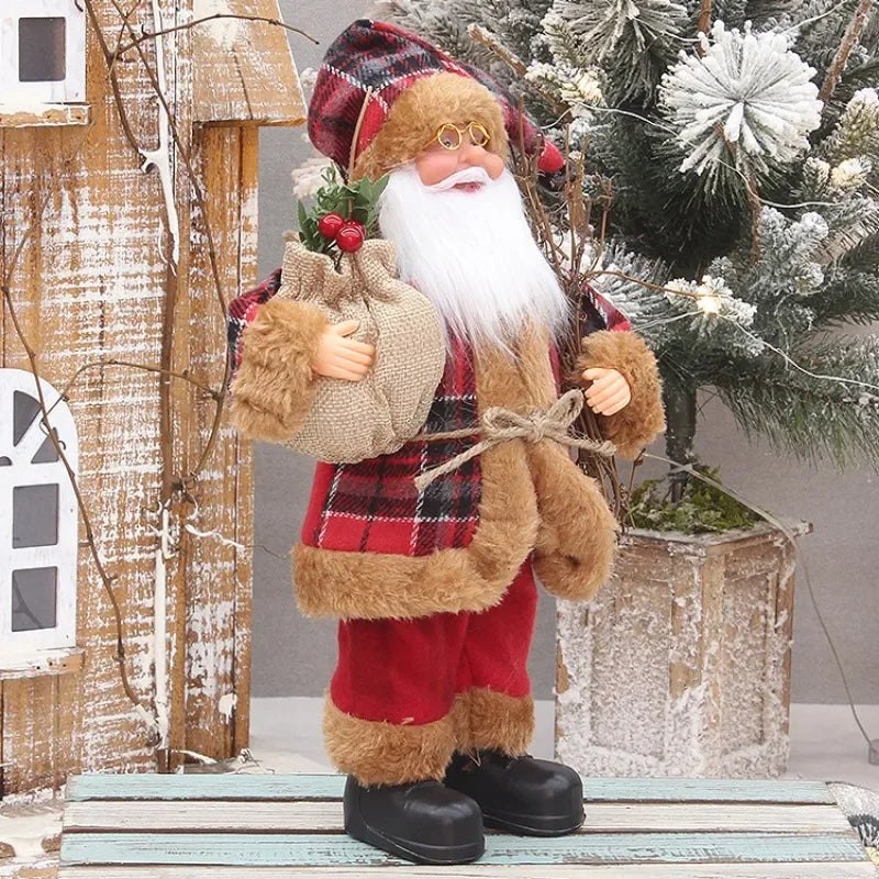 2023 Xmas Decor for Home Navidad Party Ornaments Christmas Ornaments Santa Claus Doll with Gift Bags