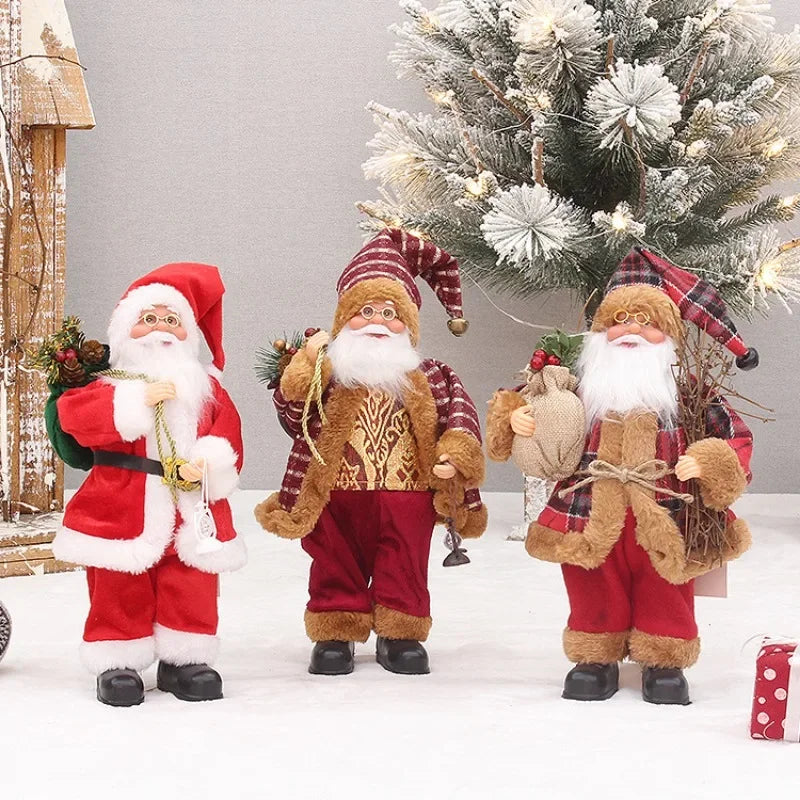 2023 Xmas Decor for Home Navidad Party Ornaments Christmas Ornaments Santa Claus Doll with Gift Bags