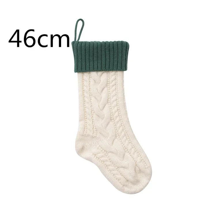 18"/46CM Large Capacity Christmas Gift Bag Decorative Socks Christmas Stocking Hanging Xmas Tree Ornaments Christmas Decorations