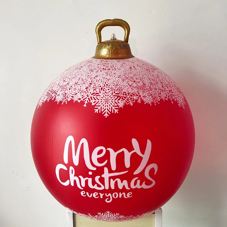 Outdoor Christmas Inflatable Decorated Ball 60Cm PVC Giant Big Large Balls Xmas Tree Decorations Toy Ball without Light Ornament