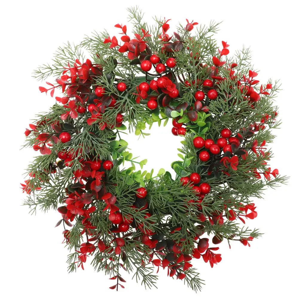 Winter Berry Wreath Christmas Tree Wreath Christmas Decoration Large Eucalyptus Garland Simulation Leaf Door Hanging Window Prop