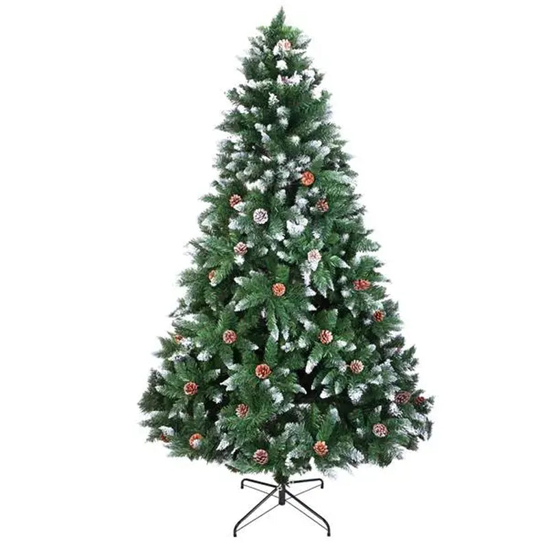 6Ft Artificial Christmas Tree with 650 Tips 2022 Large Spay White Xmas Tree Decoration 2023 New Year Outdoor Indoor Ornament